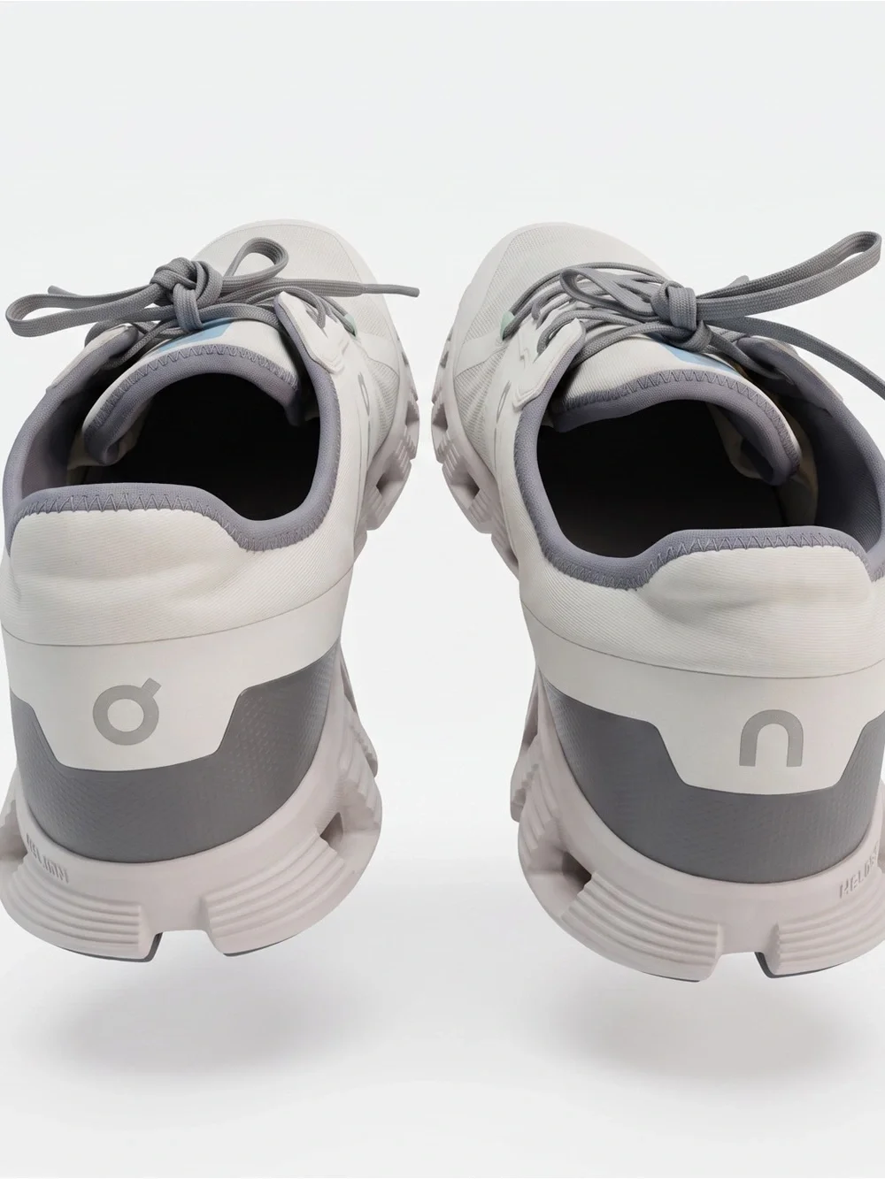 On Running White Sneakers with Light Blue Inner Lining - Picture 3 of 6